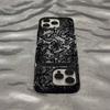 Luxury Black Lace Pattern Phone Case For IPhone 17 16 Pro Max 15 14 Plus 13 12 11 Pro Air Protective Soft Elegant Vintage Cover