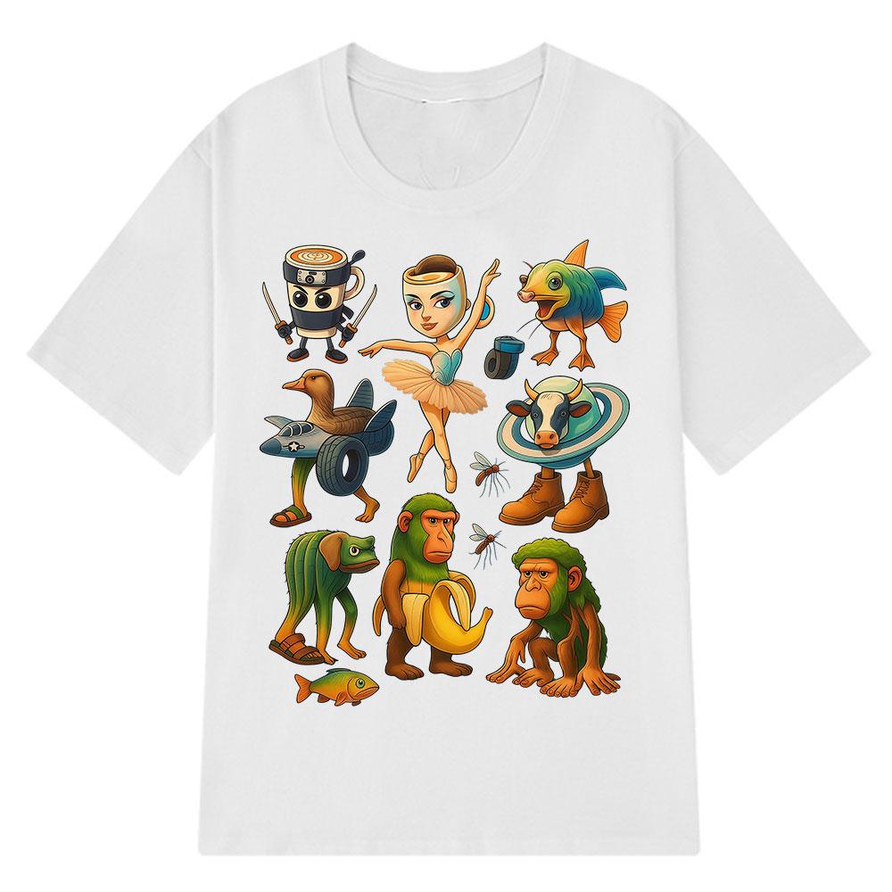 Italian Brainrot Funny Meme Graphic Tshirt Tralalero Tralala Tung Tung Tung Sahur Ballerina Capuchina Brr Brr Patapim T Shirts