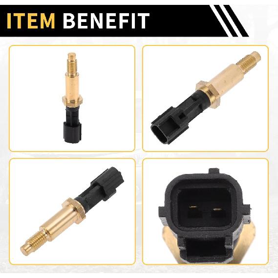 Coolant Temperature Sensor for Ford Fusion 2006-2015 Water Temperature Temp Sender Sending Unit Sensor No.8S4Z6G004A Gold Tone