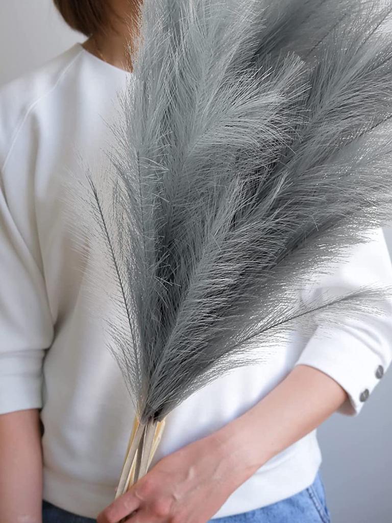 4 шт. стебли, большие искусственные пампасы высотой 110 см, искусственные пампасы, цветочные искусственные пампасы, ветки травы, растения для домашней кухни, декор в стиле бохо