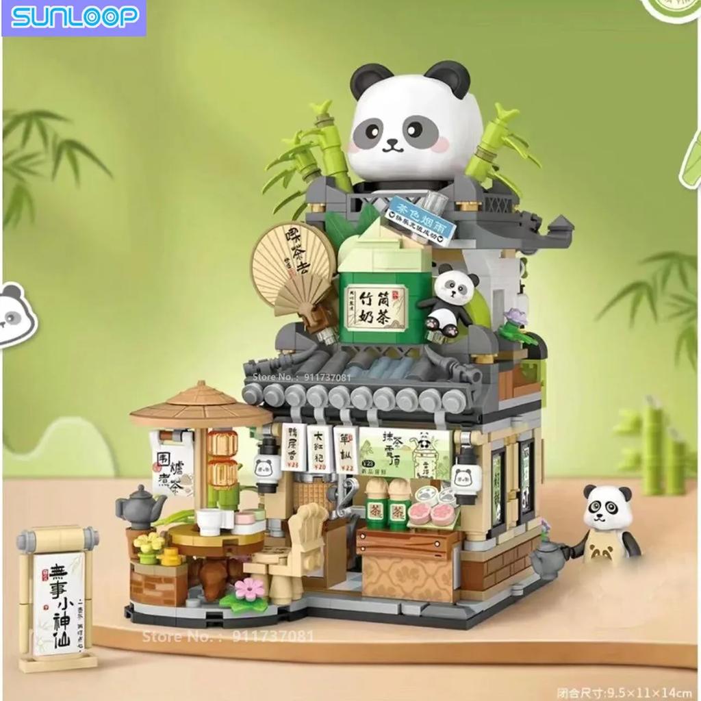 Уличный магазин Изакая Мок Архитектура Конструктор Магазин булочек на пару Японская уличная сцена Пазл Подарок Игрушка