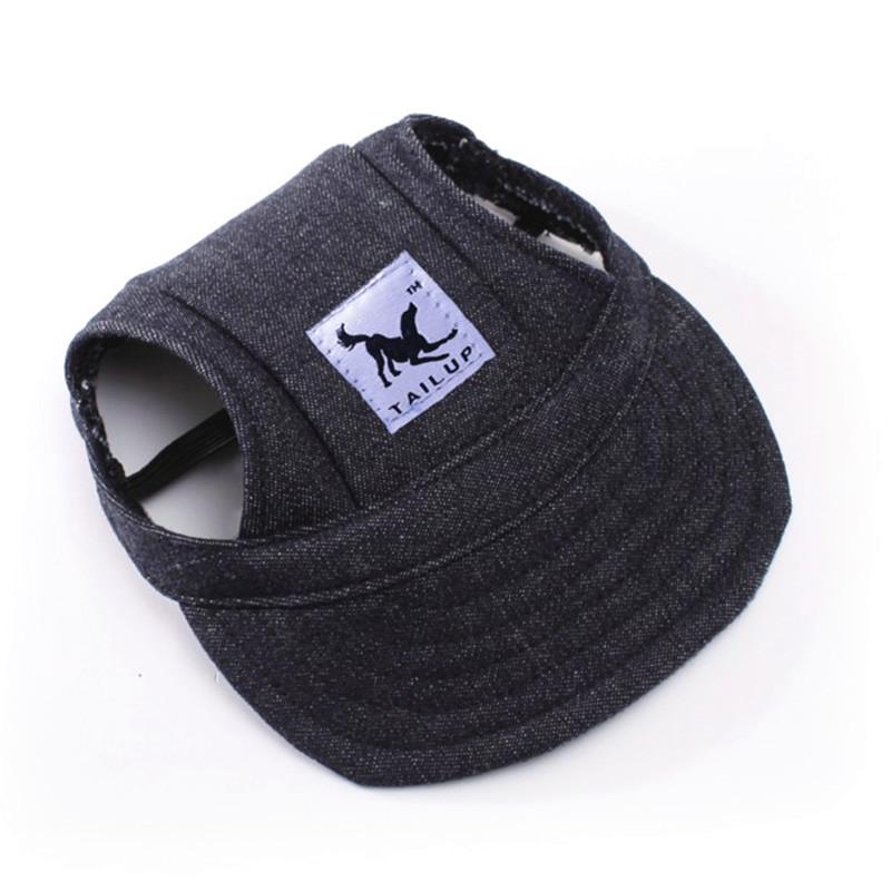 Cute Dog Baseball Hat Canvas Cap Adjustable With Ear Holes For Small Pet Dog Cats Outdoor Accessories Outdoor Pet Products 7D35