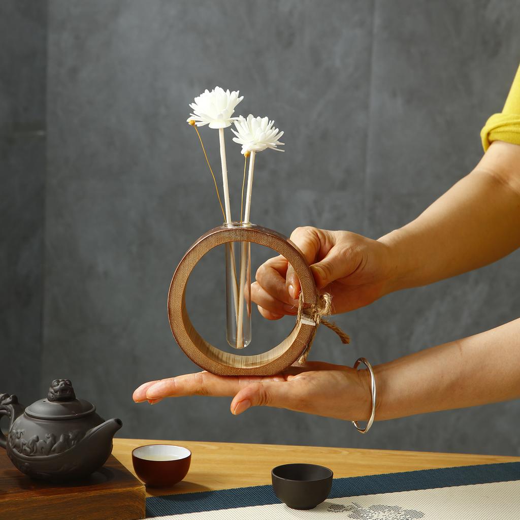 Бамбуковый диффузор для дома, бутылка, подарки для вечеринок, стеклянный контейнер, диффузор с палочками, бутылка для эфирного масла, диффузор с цветами, палочки