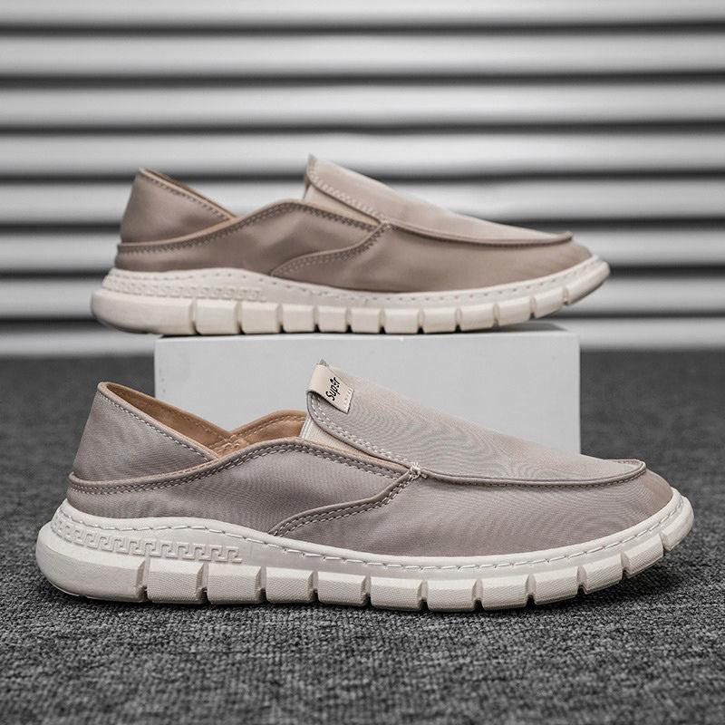 Модные легкие мужские кроссовки, летние дышащие мужские туфли с одной педалью, повседневная обувь, универсальный комплект, мокасины для мужчин