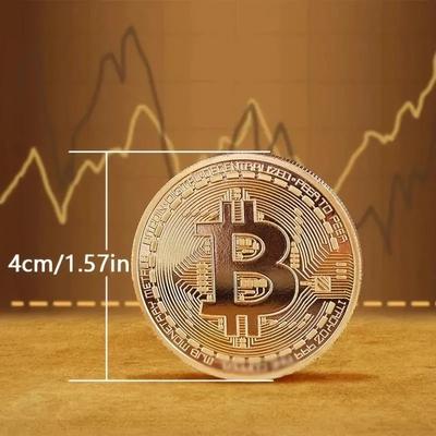Позолоченная монета Bitcoin, коллекционная художественная коллекция, подарок, физическая памятная монета Casascius, антикварная имитация, С днем рождения