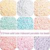 Iridescent Porcelain Seed Beads: 2/3/4mm Solid Colors, Ideal for DIY Bracelet Making
