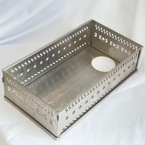 Складная уличная печь Держатель камней для сауны Корзина для дров для кемпинга Портативная термостойкая для пикника Барбекю