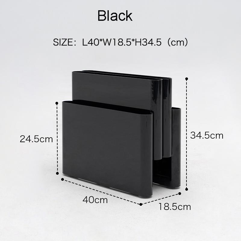 Scandinavian Style Storage Holder Stand Magazine Rack ABS Plastic PC Clear Retro Four Pockets designed for Living Room Room