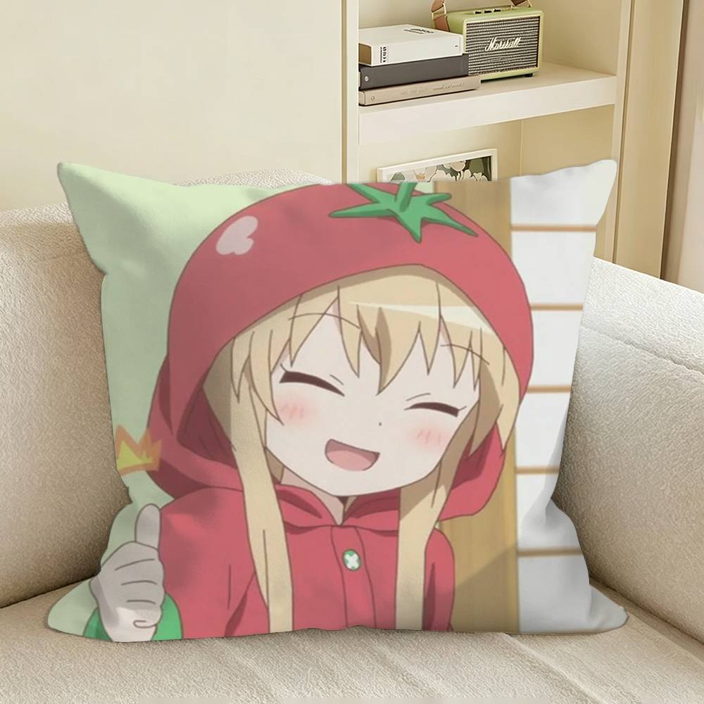 GLAnime YYuru Yuri Akkarin Square Sofa Pillow Cover Solid Color Living Room Home Decor Cushion Case