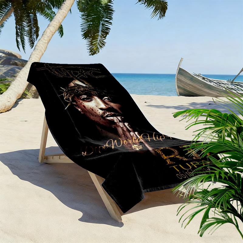 Urban Art Hip-Hop Legacy beach towel beach soft swim Absorbent bath towel Outdoor pool towel Outdoor picnic beach mat printing Fashion