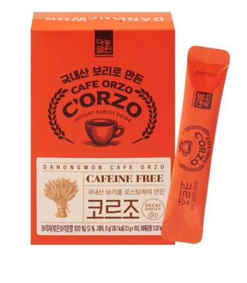 Danongwon Чай из обжаренного ячменя Корджо 10 стиков | Удобный и не содержащий кофеина корейский чай из обжаренного ячменя