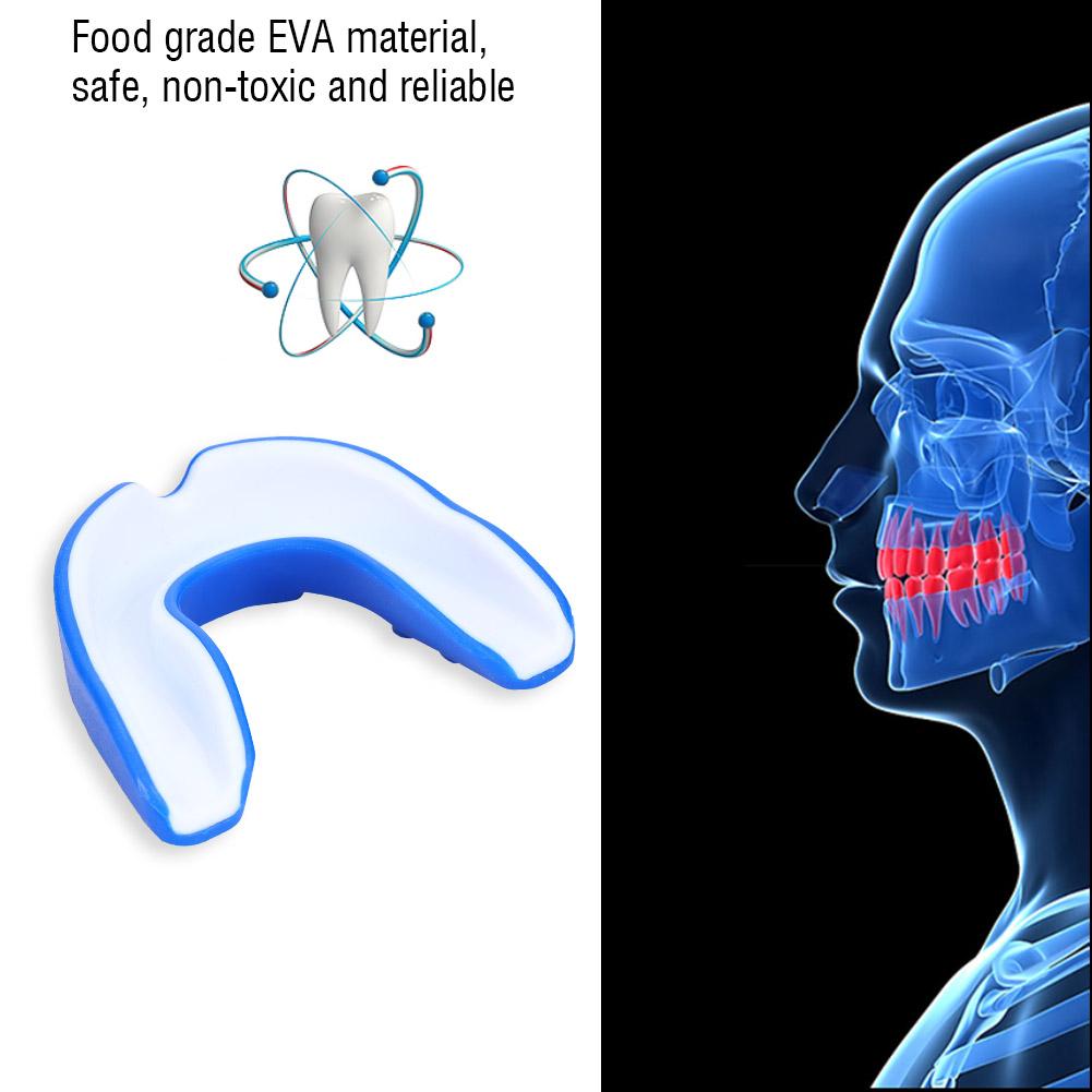EVA Adult Mouth Guard Teeth Tooth Protector Boxing Accessory Blue & White