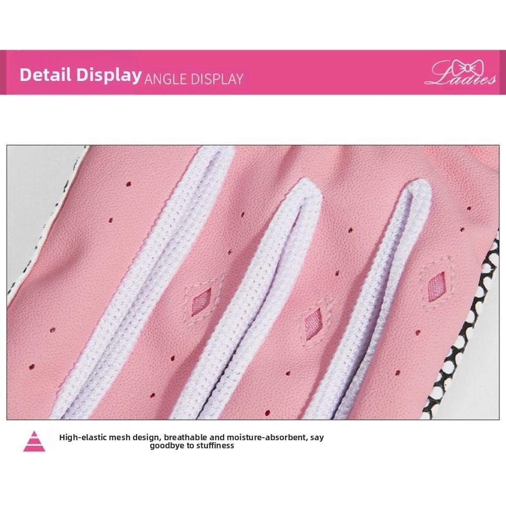 Breathable PU Leather Golf Mittens Comfortable Full Finger Golf Gloves  Palm Protection