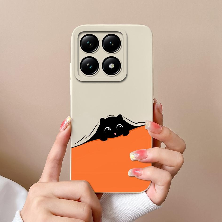 Мягкие новые чехлы для Xiaomi 14T 15 Pro Capa Pretty Cloud Flowers стильный стиль защитный жидкий силикон прочный анти-падение для Xiaomi Shell задние крышки
