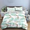 Light Blue Feather Print Bedding Bedding Duvet Cover Set Duvet Cover Pillowcases  (1 * Duvet Cover 2 * Pillowcases, without duvet insert)