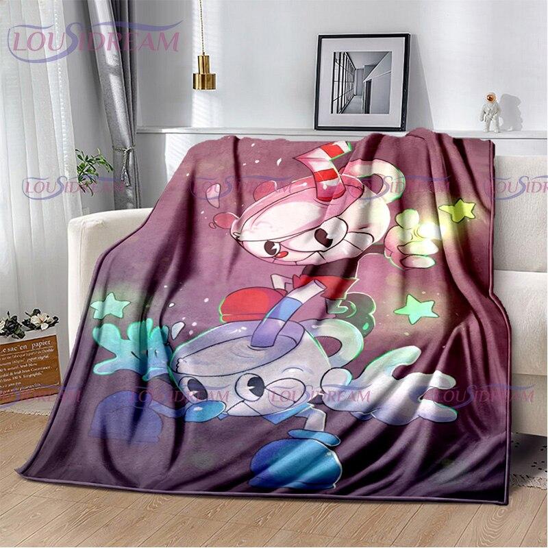 Мультяшное милое одеяло с принтом в виде чашки, пододеяльник для дивана, дорожное постельное белье, фланелевое одеяло, легкое дорожное покрывало