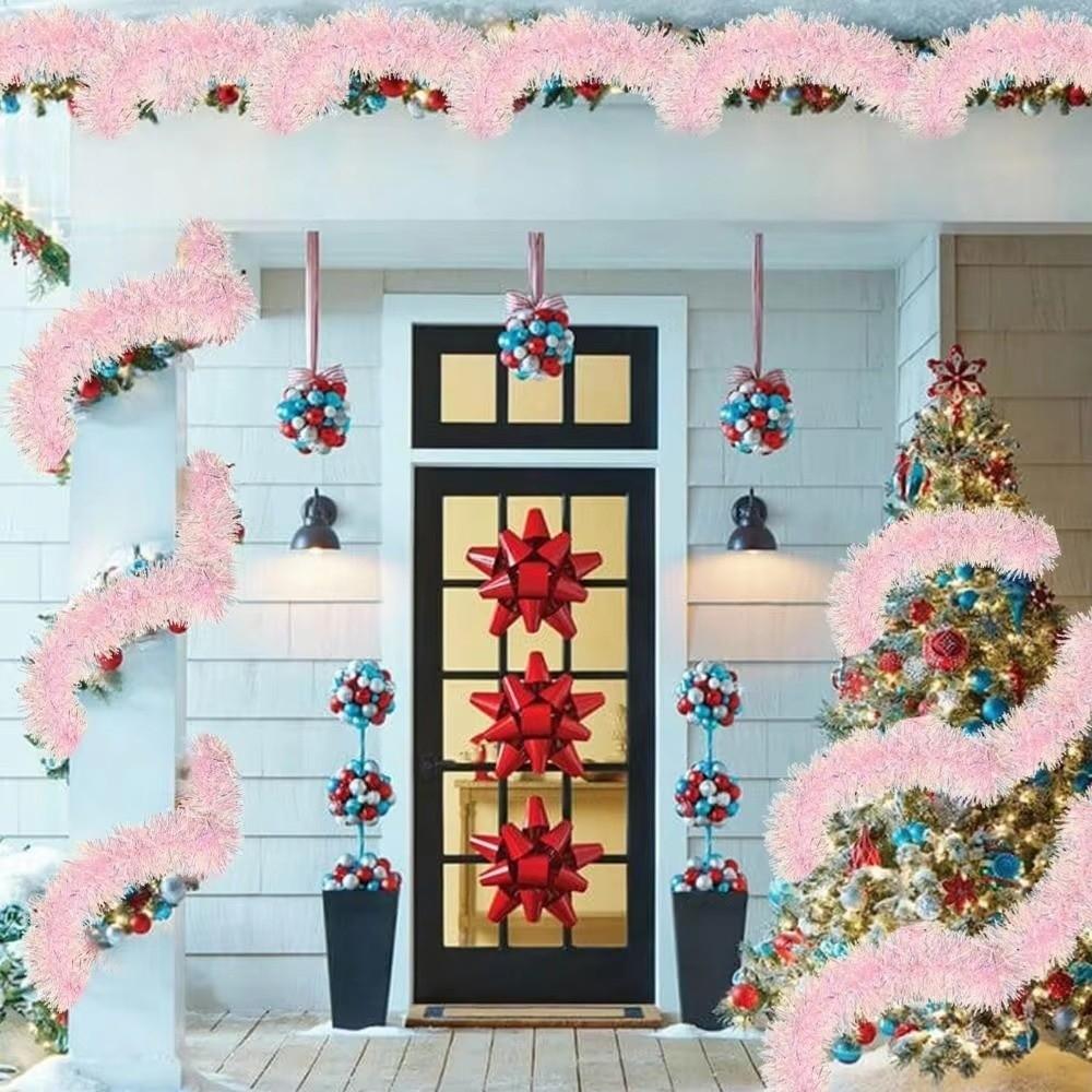 2М Розовая гирлянда DIY Аксессуары Венок Подвеска Новые Рождественские украшения Рождество