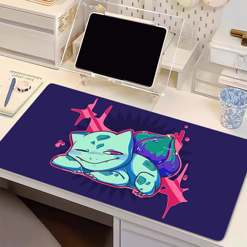 Mouse Pad P-Pokemon Bulbasaur Gamers Computer Extended Game Mousepad Laptop Desk Mouse Mat Gaming Keyboard Rubber Durable Carpet