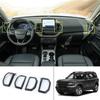 For Ford Bronco Sport 2021 2022 Carbon Interior Air Vent Cover AC Outlet Trim 4P