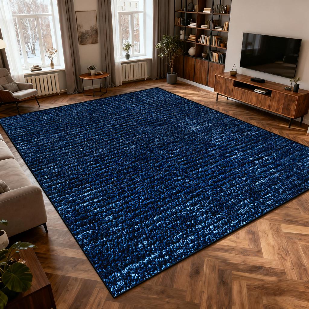 Nordic Light Luxury Solid Fluffy Living Room Carpet Decoration Bedroom Bedside Antiskid Rug Large Area Easy Clean Floor Mats