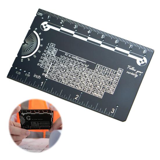 Инженерная линейка Транспортир Компас Многофункциональный карманный инструмент Метрическая дюймовая сантиметровая линейка Прецизионные технические чертежи Гаджет