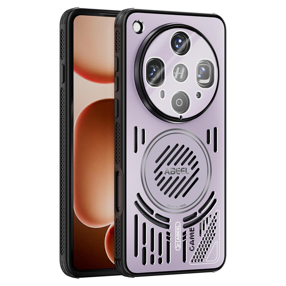 ABEEL For Oppo Find X8 Ultra 5G Magnetic Case Aluminium Alloy+PC+TPU Hollow Heat Dissipation Phone Cover