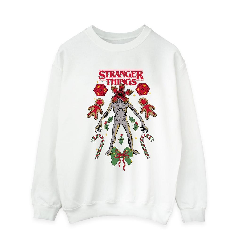 Netflix Mens Stranger Things Christmas Demogorgon Sweatshirt