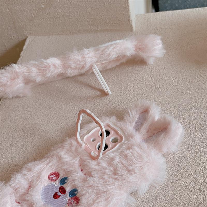 Чехол для телефона Huawei Mate50E P40 Pro Pink Plush Rabbit с невидимым креплением для защиты от падений - идеально подходит для девочек