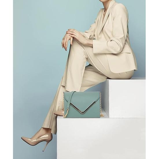 Сумка-слинг ADISA для женщин и девочек с V-образным клапаном и золотой цепочкой