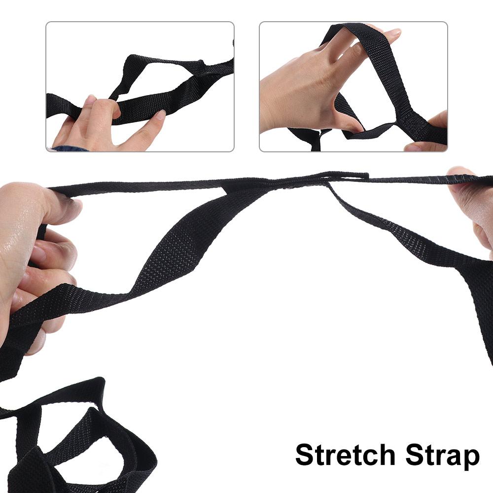 Breathable Yoga Stretch Band 10 Loops Yoga Resistance Band Non-Elastic Stretch Straps Pilates