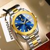 Top Brand New Business Men's Watch Steel Band Quartz Luminous Wrist Watch