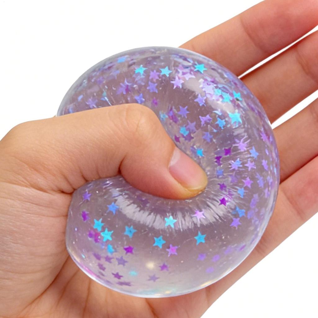 Stress-relieving Maltose Balls Slow-rebound Stress-relieving Balls Auroraa Sequin Squeeze Toys Glitter Squeeze Ball Stress Toys
