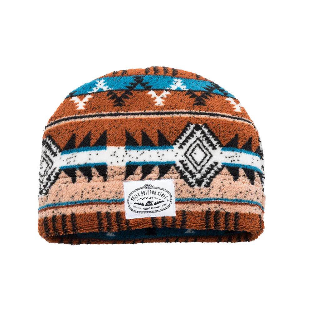 Шапка-бини POLERSTUFF из флиса с ворсом (букле) Коричневая