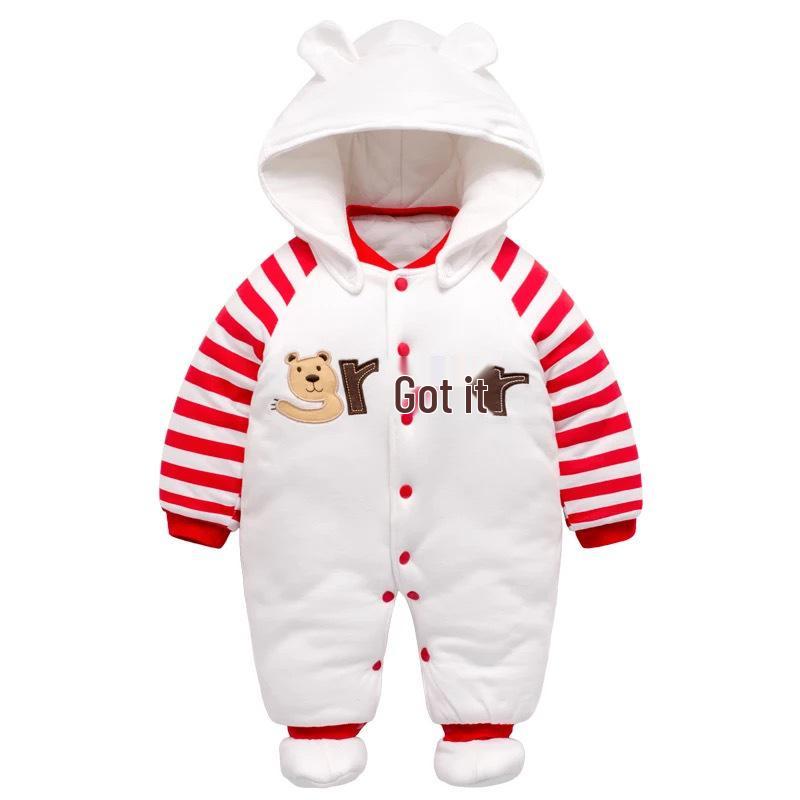 Утепленный детский ромпер Осень/Зима: Однотонная футболка с коротким рукавом для мальчиков и девочек