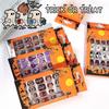 24Pcs/set Pumpkin Children Halloween False Nails Ghost Kids Fake Nail Extension  Girls