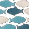 20Pcs/Set Wooden Fish Wall Decoration School of Fish Beach Lake House Bathroom Wall Art Nautical Coastal Ocean Theme Hanging Ornament