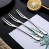 Small Stainless Steel Forks For Cocktail Appetizer Dessert Party 10 Pieces 2-prong Fruit Fork Household