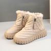 2025 New Women's Winter Velvet Bread Shoes with Thick Sole and Increased Height Snow Cotton Short Boots for Warmth