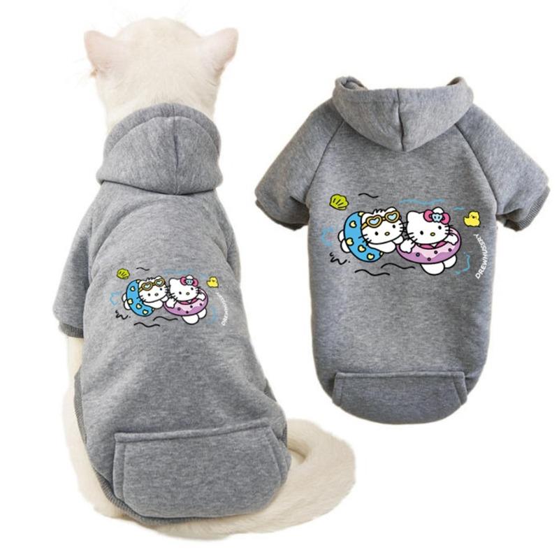 New autumn and winter cat and dog hoodies, cartoon hoodies, sports style dog and cat pet hoodies
