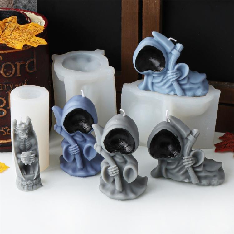 Формы для свечей Ручная работа Формы для мыла Форма смерти Форма для глины Силиконовые формы для рукоделия Подходят для проекта ручной работы