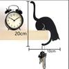 Creative Design Kitchen Wall Metal Hook Key Hanger Cat Tail Monkey Shaped Decor Holder Clothe Storage Rack Seamless Hook Tool