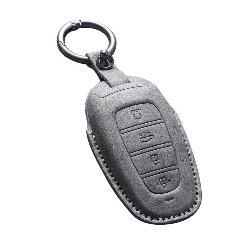 Hyundai Tucson L 23/24 Чехол для ключа из натуральной кожи - Унисекс Полный комплект защиты