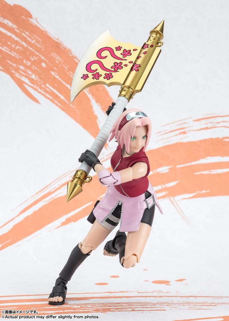 TAMASHII NATIONS NARUTO Харуно Сакура 135 мм ПВХ АБС Окрашенная Фигурка Действия S.H.Figuarts -Naruto- -Издание NARUTOP99- Прибл.. &