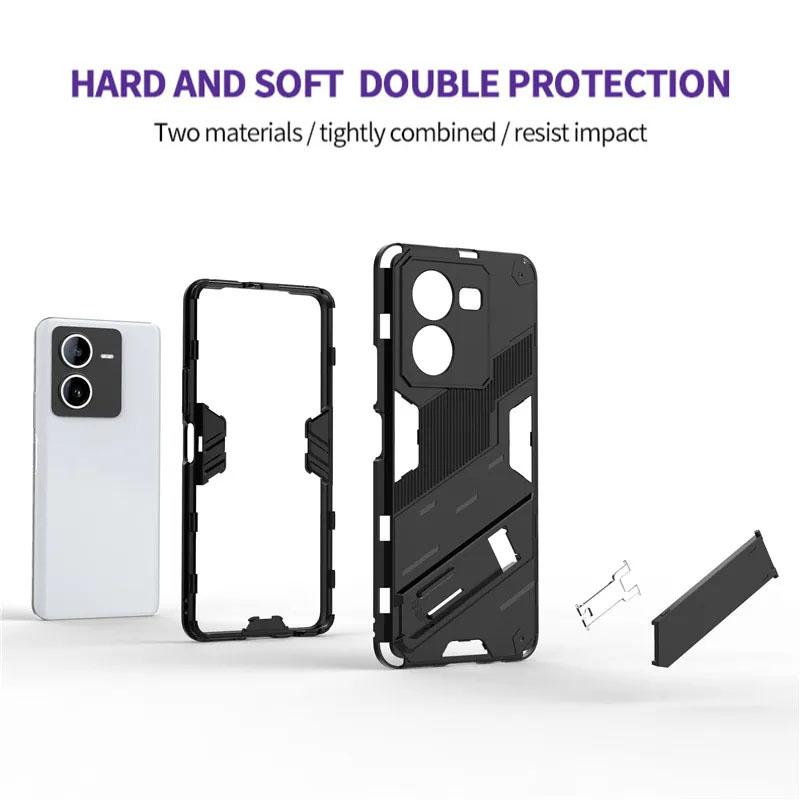 Для Vivo iQOO Z8 Z8X 5G Armor противоударный чехол для телефона задняя крышка магнитная подставка анти-падение защитные чехлы для iQOO Z8 X