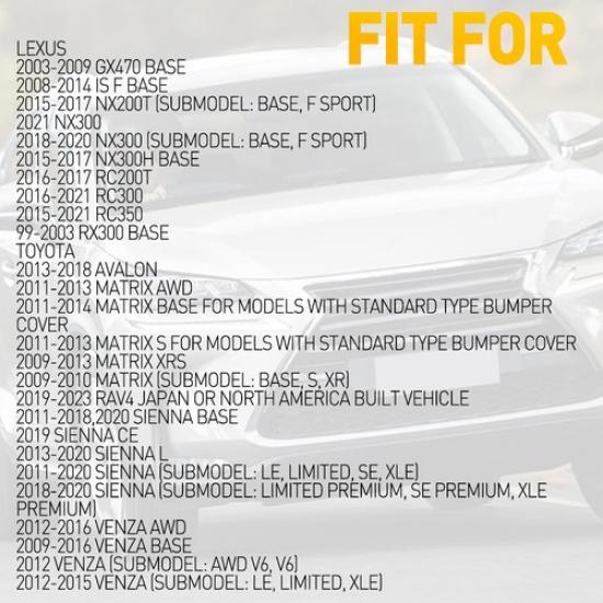 Pair Rear Bumper Reflector Driver Passenger For Toyota Sienna LE XLE 2011-