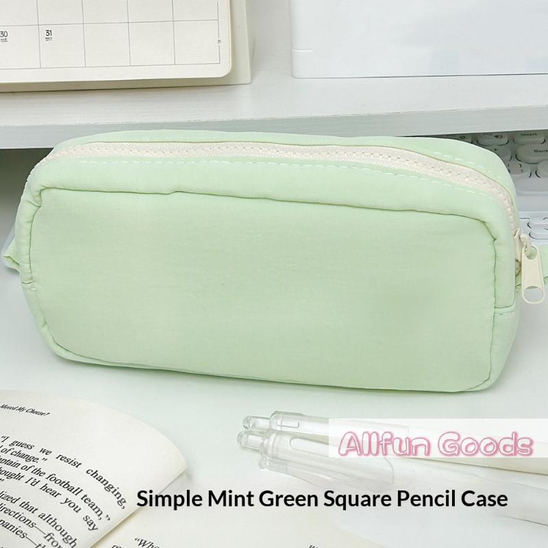 Minimalist Soft Solid Color Pencil Case Large Capacity Stationery Storage Portable Stationery Organizer Office Back To School