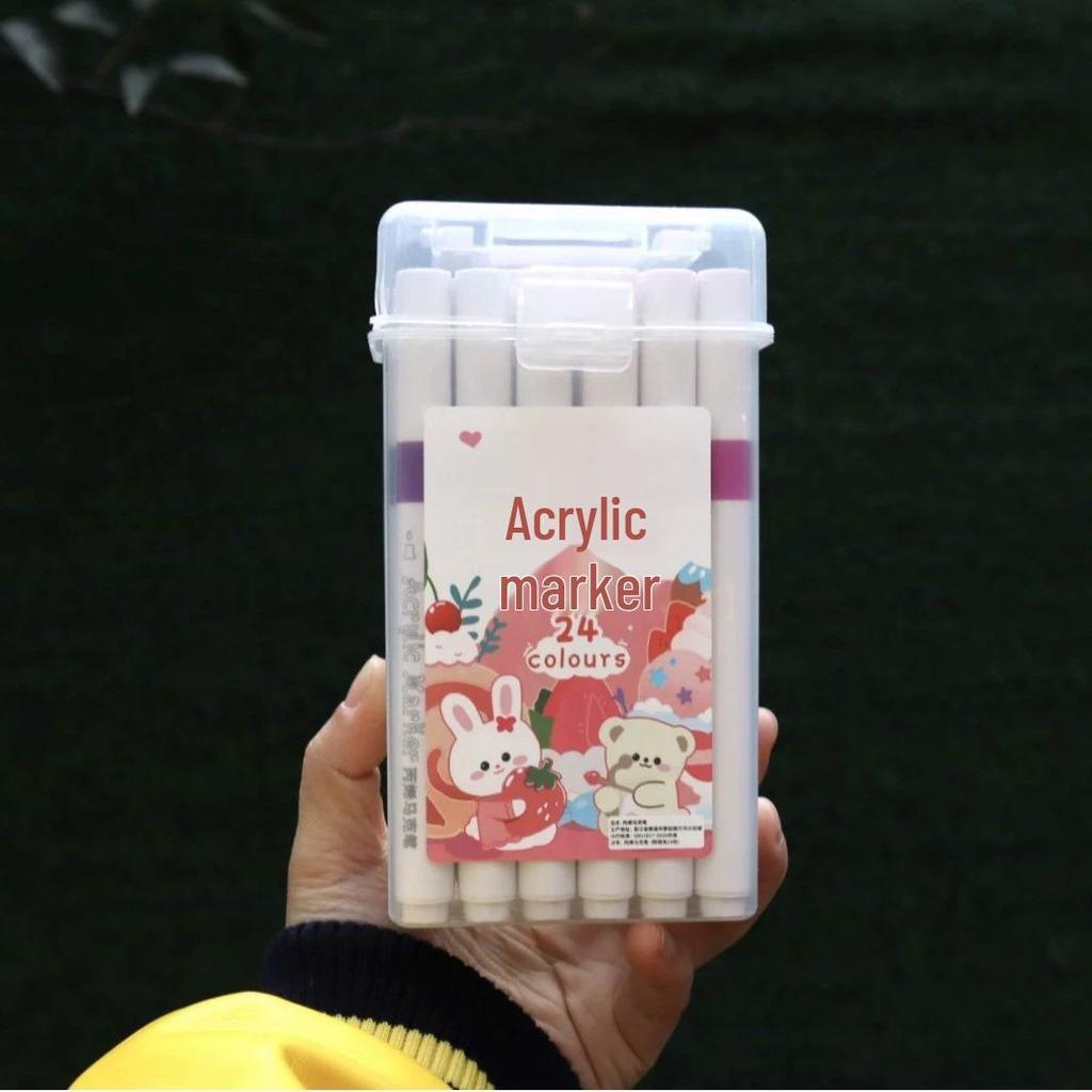 Акриловый маркер - Смываемый, Не растекающийся, Быстросохнущий, Наслаиваемый, Водостойкий маркер для искусства и школы.