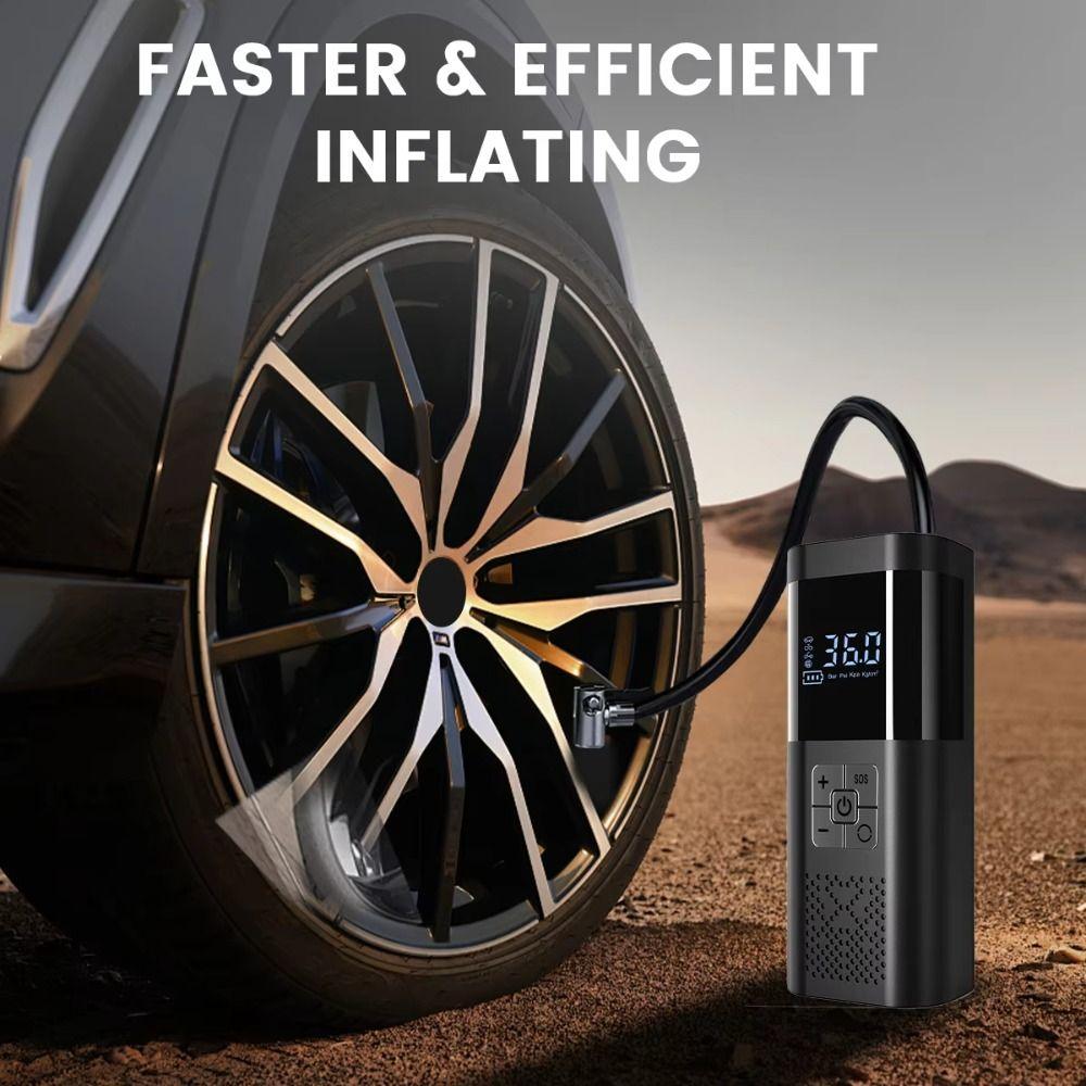 Digital Display Car Air Pump Wireless Design Portable Air Compressor Tire Inflator  Car Tires