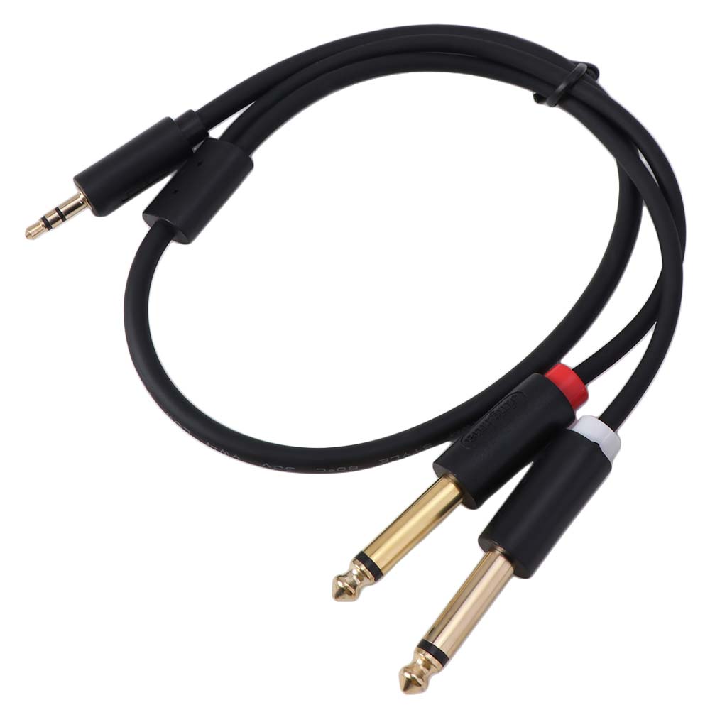 Dual Channel 3.5mm To Dual 6.5mm Audio Cable Mixing Console Sound Cable For Laptop PC Phone