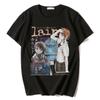 Manga TV Serial Experiments Lain T-Shirt Iwakura Anime Girl Sci Fi Men's Women's Fashion Short Sleeve Oversized T-shirts Streetwear Tops